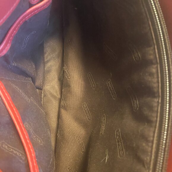 Coach Hamptons Tote 9818 Red Glove-Tanned Leather | Brass Hardware | Vintage USA - Picture 8 of 8